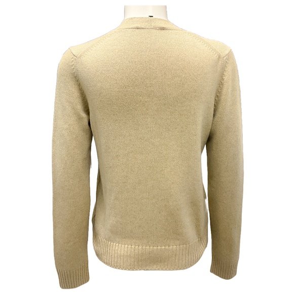 LORO PIANA BEIGE HOT SPRINGS BABY CASHMERE PARKSVILLE CARDIGAN SWEATER - Picture 3 of 4